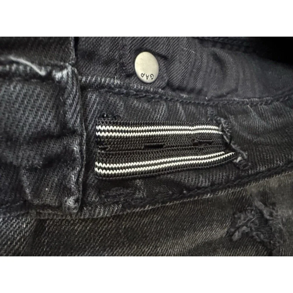 Gap Girls 12 Black Distressed Jean Shorts